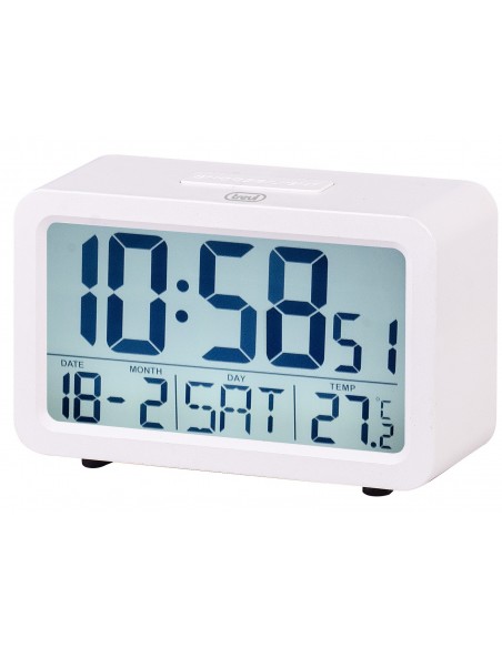 RELOJ DESPERTADOR TREVI SLD 3P60 DIGITAL ALARM CLOCK WHITE