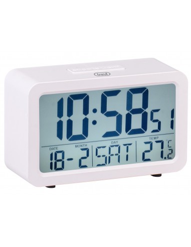 RELOJ DESPERTADOR TREVI SLD 3P60 DIGITAL ALARM CLOCK WHITE