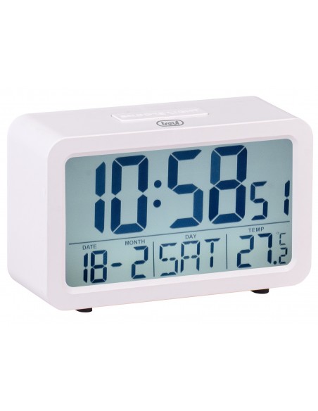 RELOJ DESPERTADOR TREVI SLD 3P60 DIGITAL ALARM CLOCK WHITE