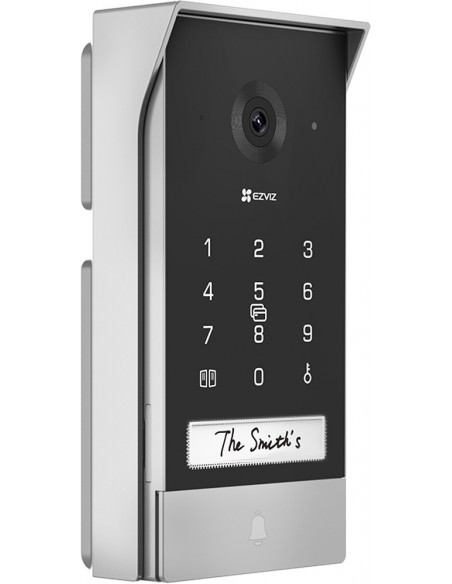 EZVIZ VIDEOPORTERO WIFI EP7 2K BATERIA EXTERIOR CON PANEL SOLAR NEGRO PLATA