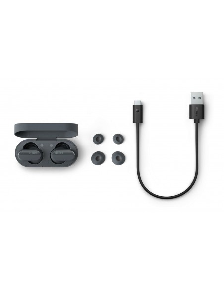 AURICULARES DE BOTON PHILIPS TAT3508BK 00 BT NOISE CANCELLING IPX4 NEGRO