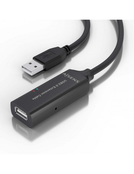 CABLE AISENS USB 2.0 PROLONGADOR AMPLIFICADOR A M-A H NEGRO 5.0M