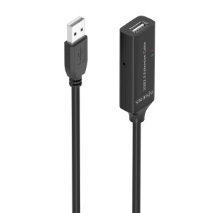 CABLE AISENS USB 2.0 PROLONGADOR AMPLIFICADOR A M-A H NEGRO 15M