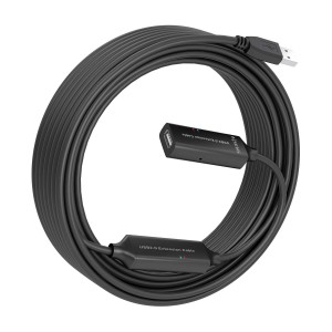CABLE AISENS USB 2.0 PROLONGADOR AMPLIFICADOR A M-A H NEGRO 15M 2
