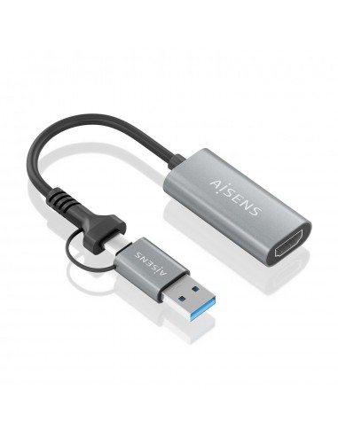 CONVERSOR AISENS ALUMINIO USB-A M+USB-C M-HDMI H 1080P@60HZ 15CM