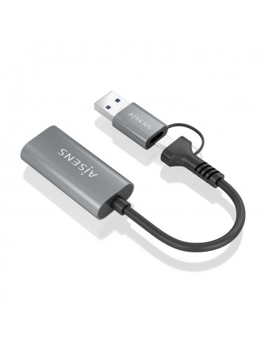 CONVERSOR AISENS ALUMINIO USB-A M+USB-C M-HDMI H 1080P@60HZ 15CM