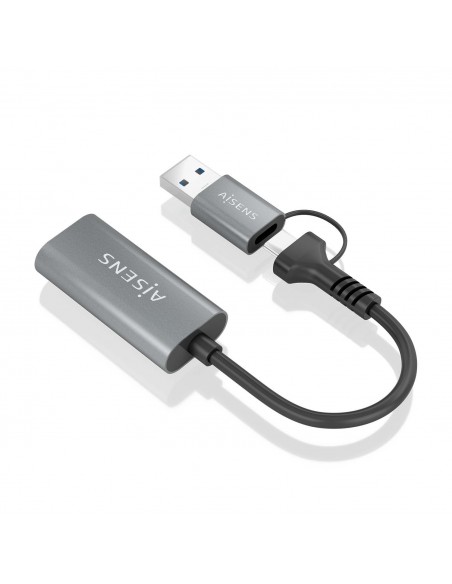 CONVERSOR AISENS ALUMINIO USB-A M+USB-C M-HDMI H 1080P@60HZ 15CM