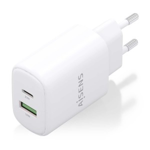 CARGADOR AISENS GAN 20W, 1XUSB-C PD3.0, 1XUSB-A QC3.0, BLANCO 2