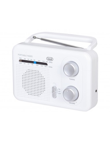 RADIO TREVI RA 7F64 PORTABLE AM FM RADIO WHITE