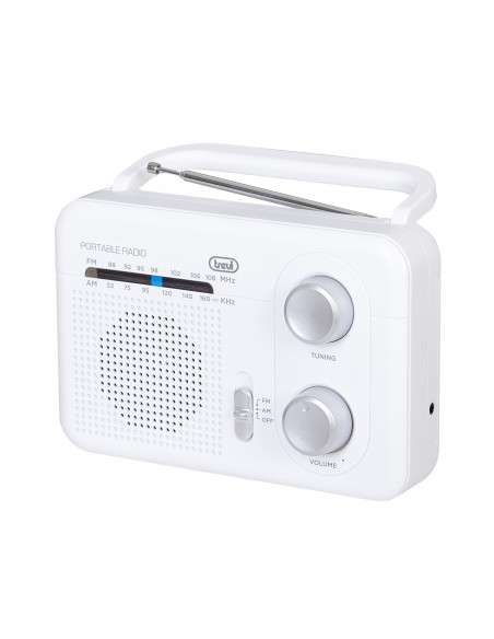 RADIO TREVI RA 7F64 PORTABLE AM FM RADIO WHITE