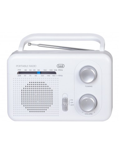 RADIO TREVI RA 7F64 PORTABLE AM FM RADIO WHITE