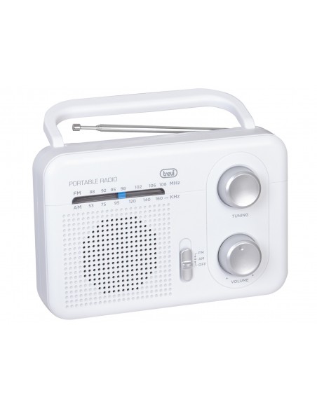 RADIO TREVI RA 7F64 PORTABLE AM FM RADIO WHITE