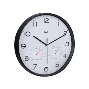 RELOJ PARED TREVI OM 3510 T 30CM WALL CLOCK+TERM.+HYGROM. BLACK 2