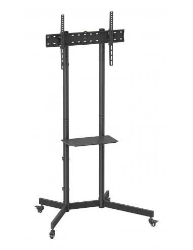 SOPORTE SUELO AISENS RUEDA BANDEJA DVD MONITOR TV 45KG 37-70 NEGRO