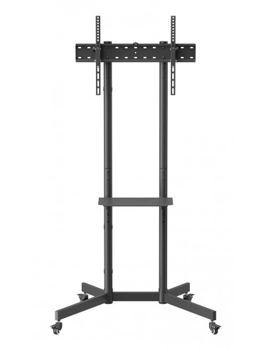 SOPORTE SUELO AISENS RUEDA BANDEJA DVD MONITOR TV 45KG 37-70 NEGRO