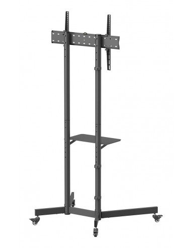 SOPORTE SUELO AISENS RUEDA BANDEJA DVD MONITOR TV 45KG 37-70 NEGRO