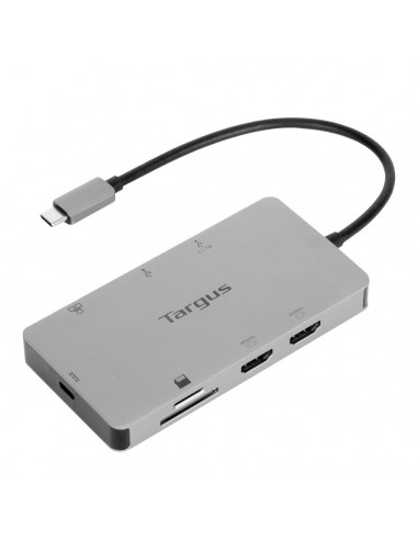DOCKING STATION TARGUS TIPO C A 2x HDMI 2.0 2x USB-A PLATA