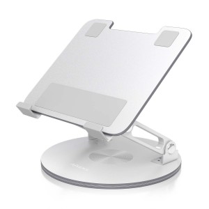 SOPORTE SOBREMESA AISENS AJUSTABLE GIRATORIO PORTATIL TABLET 7"-13" PLATA 2