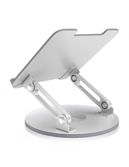 SOPORTE SOBREMESA AISENS AJUSTABLE GIRATORIO PORTATIL TABLET 7"-13" PLATA