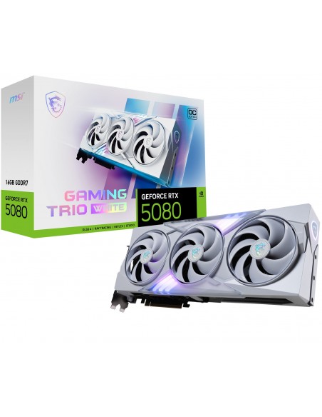 TARJETA GRAFICA MSI RTX 5080 16G GAMING TRIO OC WHITE