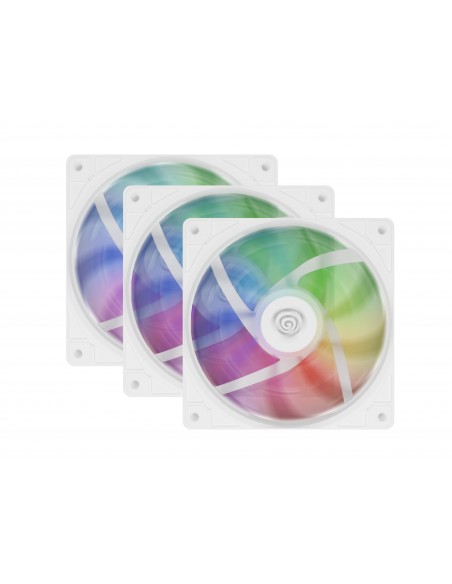 VENTILADOR GENESIS OXAL 120 ARGB BLANCO PACK 3 UDS