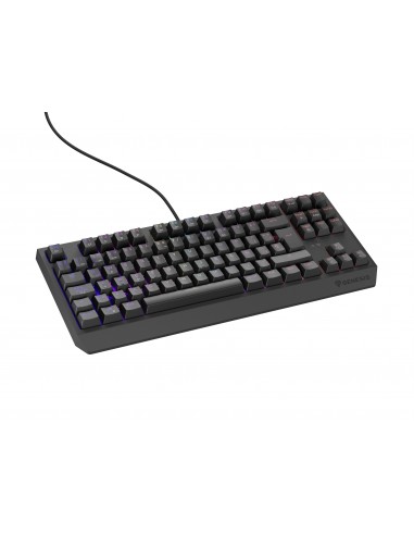 TECLADO GAMING GENESIS THOR230 TKL RGB MECANICO NEGRO SWITCH OUTEMUROJO HOT SWAP