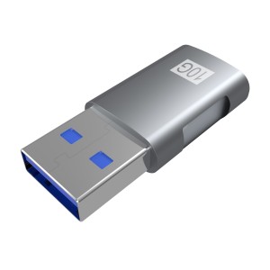 MINI ADAPTADOR AISENS USB 3.2 GEN2 10G 3A USB-C H-A M GRIS 2