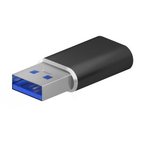 MINI ADAPTADOR AISENS USB 3.2 GEN2 USB 2.0 3A USB-C H-A M NEGRO