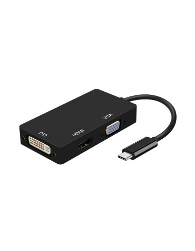 CABLE CONVERSOR AISENS USB-C M A DVI H-HDMI H-VGA H NEGRO 15CM
