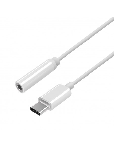 CABLE CONVERSOR AISENS USB-C A AUDIO USB-C M-JACK 3.5 H BLANCO 15CM