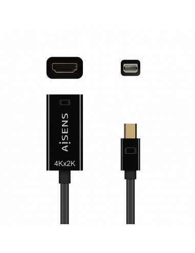 CONVERSOR AISENS MINI DISPLAYPORT V1.2 A HDMI V1.4 4K30HZ A H 15CM