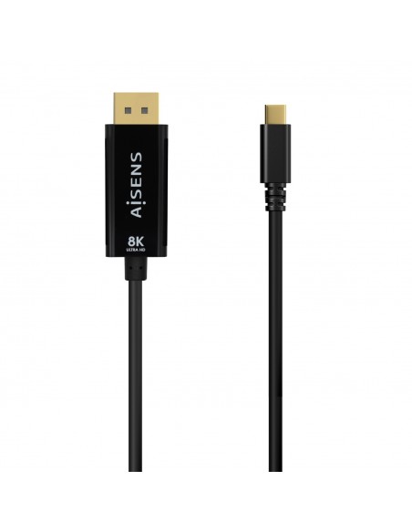 CABLE CONVERSOR AISENS USB-C A DISPLAYPORT 8K60HZ NEGRO 0.8M
