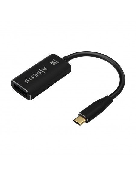 CABLE CONVERSOR AISENS ALUMINIO USB-C A DISPLAYPORT 8K60HZ NEGRO 15CM