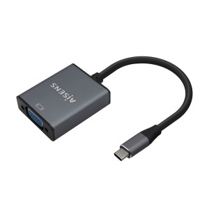 CABLE CONVERSOR AISENS ALUMINIO USB-C A VGA USB-C M-HDB15 H GRIS 15CM