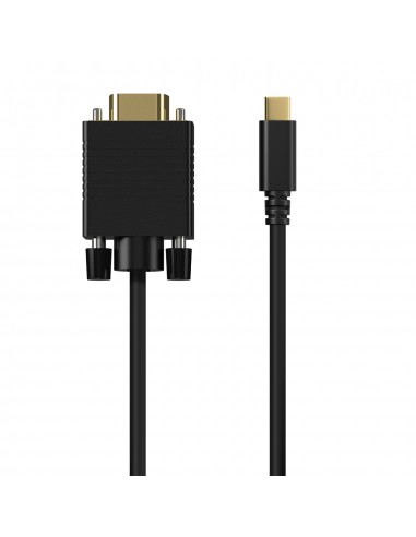 CABLE CONVERSOR AISENS USB-C A VGA USB-C M-HDB15 M NEGRO 1.8M