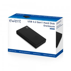 CAJA EXTERNA DISCO DURO EWENT USB 3.2 GEN 1 2.5 SATA SIN TORNILLOS 2