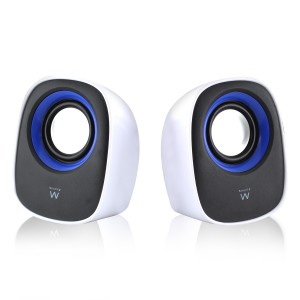 ALTAVOCES EWENT 2.0 5 W RMS CONTROL DE VOLUMEN USB BLANCO NEGRO