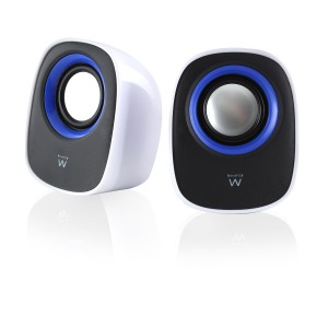 ALTAVOCES EWENT 2.0 5 W RMS CONTROL DE VOLUMEN USB BLANCO NEGRO 2
