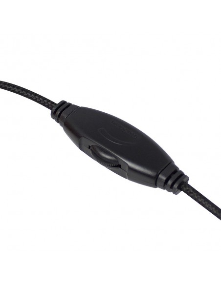 AURICULARES EWENT CHAT MICROFONO-CONTROL DE VOLUMEN CABLE 2M-1 CONECTOR 3.5 MM