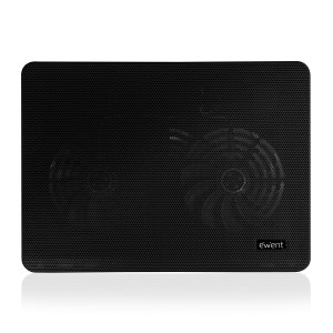 SOPORTE EWENT PARA PORTATIL + 2 VENTILADORES SILENCIOSOS HASTA 17'' 2