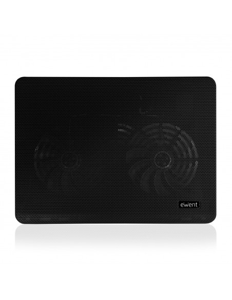 SOPORTE EWENT PARA PORTATIL + 2 VENTILADORES SILENCIOSOS HASTA 17''