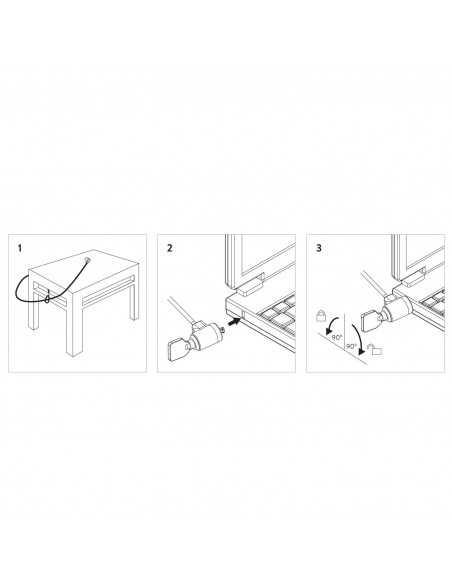 CANDADO EWENT PARA PORTATIL CON LLAVE LONGITUD  1,50M