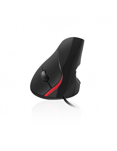 RATON USB EWENT ERGONOMICO OPTICO 1000 DPI 5 BOTONES NEGRO