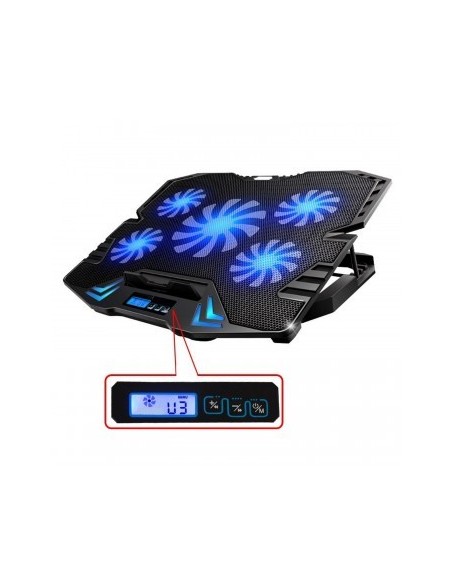 BASE EWENT PORTATIL-5 SILENT FAN UP TO 17"-2P USB-5 SPEED FAN-2 COOLING MODE