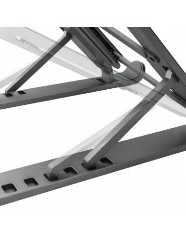 SOPORTE SOBREMESA AISENS AJUSTABLE PARA PORTATIL TABLET GRIS OSCURO