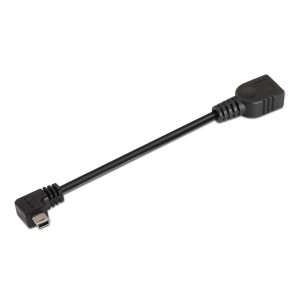 CABLE AISENS USB 2.0 OTG ACODADO TIPO MINI B M-A H NEGRO 15CM