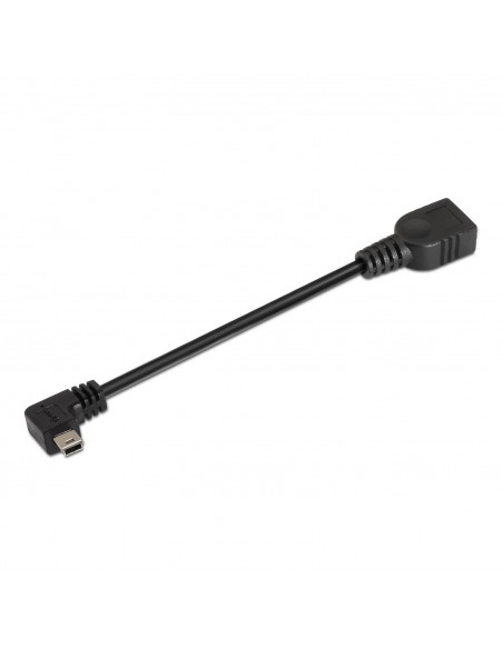 CABLE AISENS USB 2.0 OTG ACODADO TIPO MINI B M-A H NEGRO 15CM