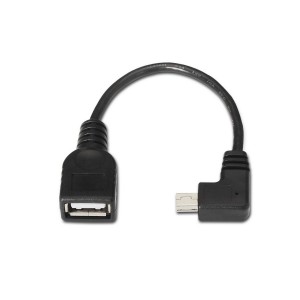 CABLE AISENS USB 2.0 OTG ACODADO TIPO MINI B M-A H NEGRO 15CM 2
