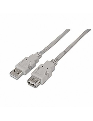 CABLE AISENS USB 2.0 TIPO A M-A H BEIGE 1.8M