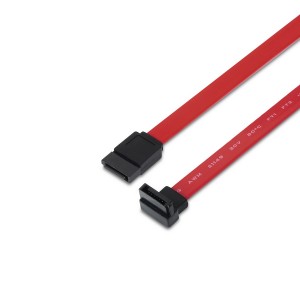 CABLE AISENS SATA III DATOS 6G DATOS ACODADO ROJO 0.5M 2